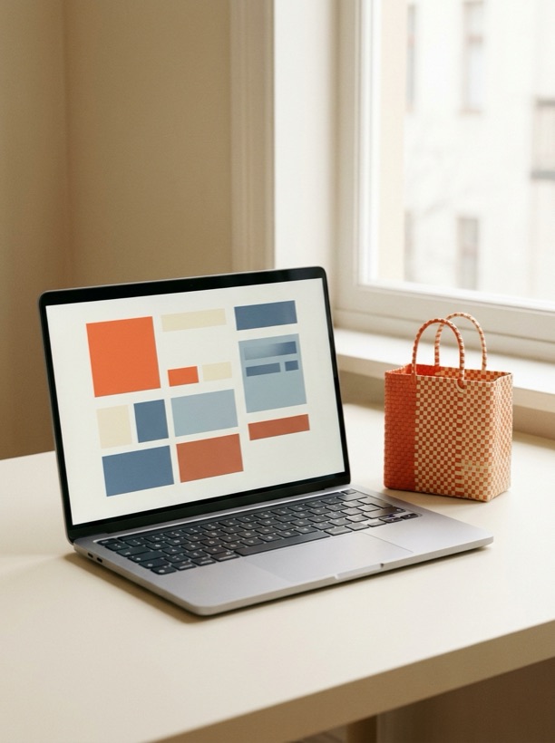 Shopping checkout on a laptop